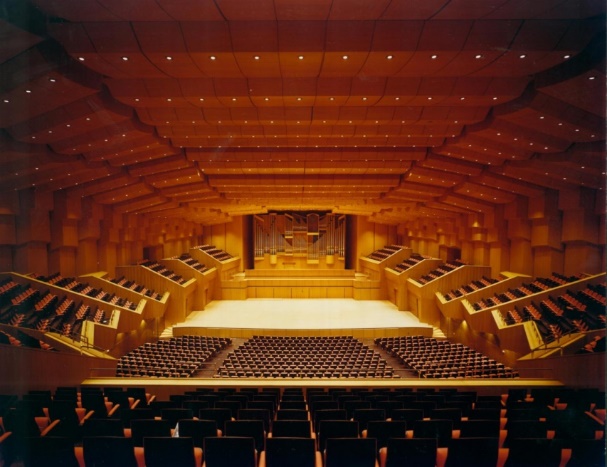 Christos Lamprakis Hall looking toward the stage